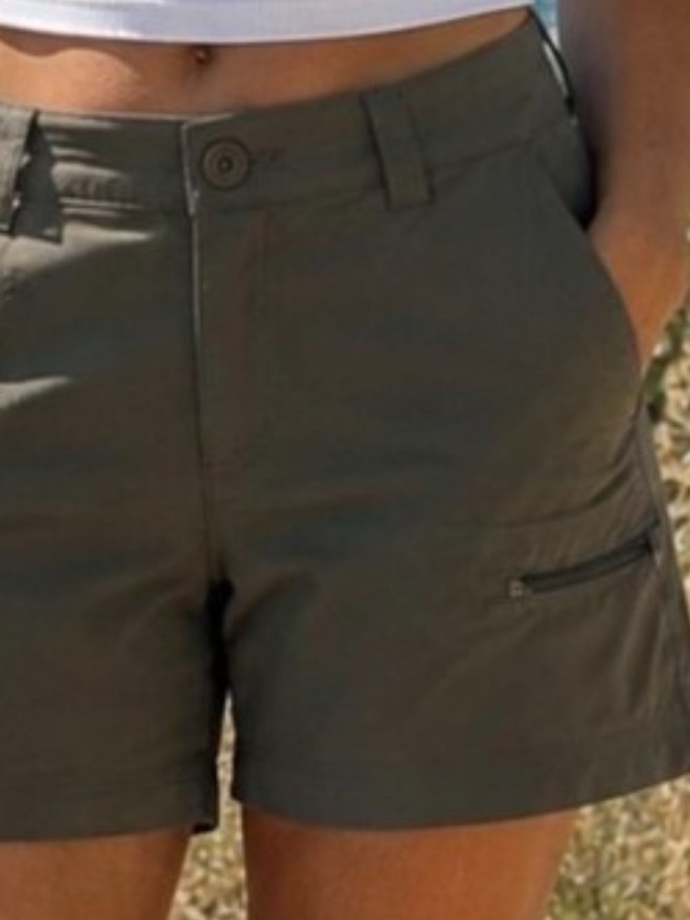 Eddie Bauer Shorts Women 16 grey  Hiking Trail Casual Gorpcore